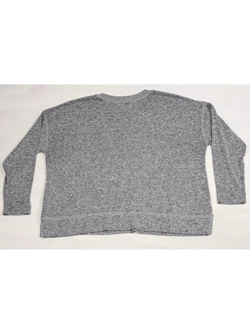 Lucky Brand Crewneck Sweatshirt Womens XL Gray Soft Knit Long Sleeve Banded Hem - Picture 6 of 6